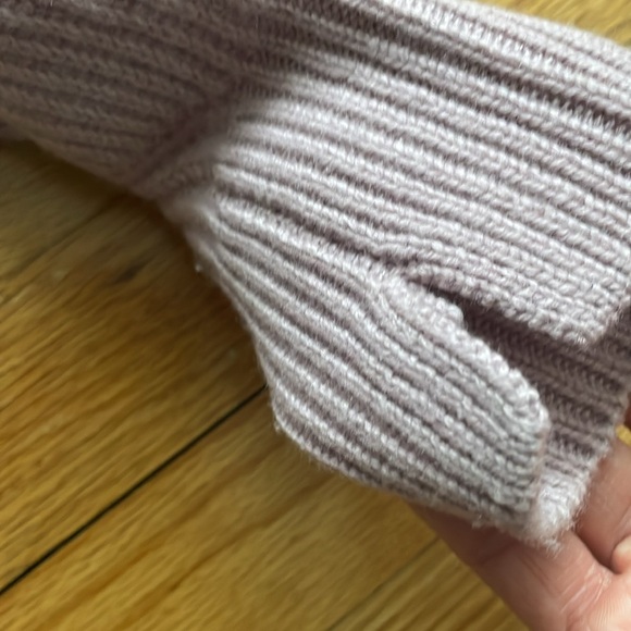 Rag & Bone Pierce Cashmere Half Zip Turtleneck Sweater Lilac Pink Extra Small - Picture 4 of 9